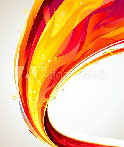 Fototapeta Abstract  flame glowing wave background.