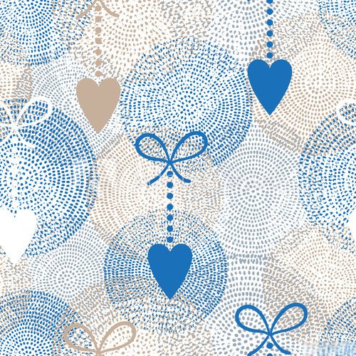 Fototapeta Abstract seamless pattern with hearts