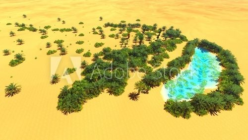 Fototapeta African oasis on Sahara