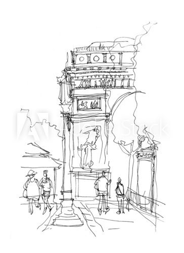 Fototapeta Arc de Triomphe sketch