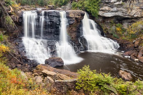 Fototapeta Blackwater waterfall cascade, West Virginia