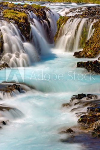 Fototapeta Detail of the Bruarfoss waterfall in Iceland