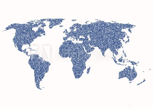 Fototapeta Drawing world map on a white background