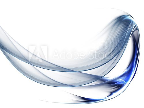 Fototapeta Dynamic blue wavy motion