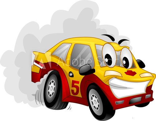 Fototapeta Mascot Car Drift