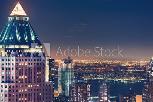 Fototapeta New York City skyline at night