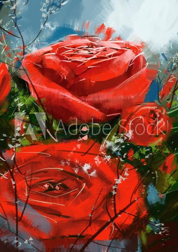 Fototapeta  roses red - Stock Image