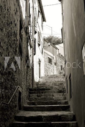 Fototapeta Treppe in der Altstadt von Rovinj in Kroatien