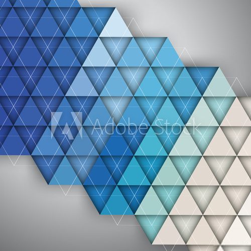 Fototapeta Triangle pattern with shadow. Vector background. Geometric abstract texture. 