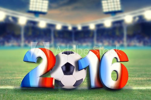 Fototapeta 2016, Zahlen im Frankreich Design im Fussballstadion