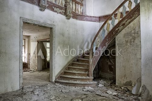 Fototapeta Abandoned and forgotten manor house