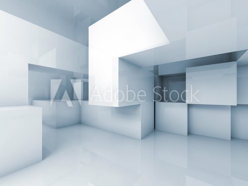 Fototapeta Abstract 3d architecture background, empty interior
