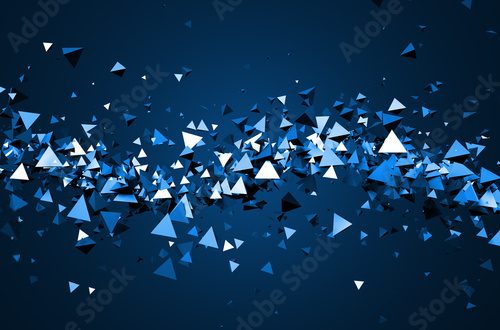 Fototapeta Abstract 3D Rendering of Flying Particles.