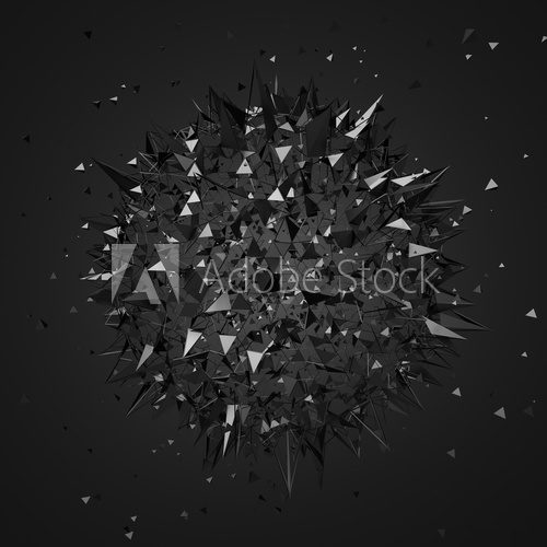Fototapeta Abstract 3D Rendering of Flying Particles.