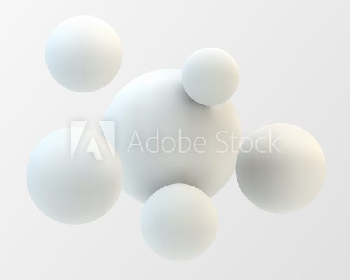 Fototapeta Abstract 3D white spheric background. Vector illustration