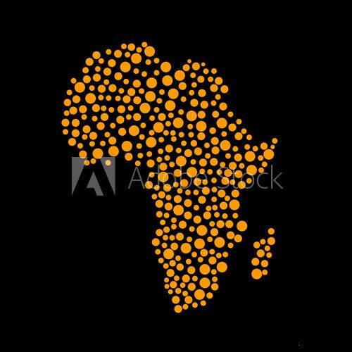 Fototapeta Abstract Africa map