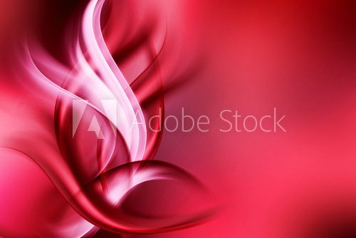 Fototapeta abstract art red waves background