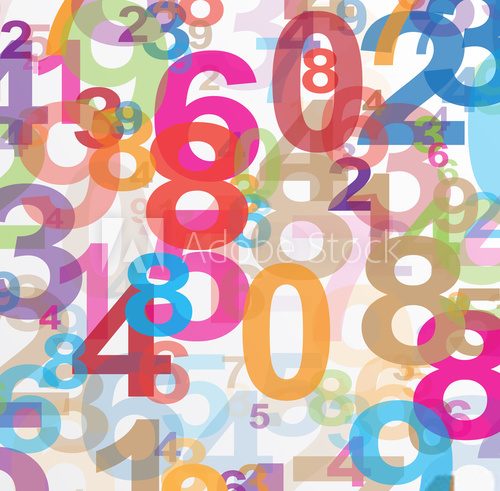 Fototapeta Abstract background with numbers