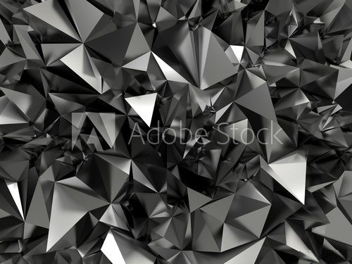 Fototapeta abstract black crystallized background