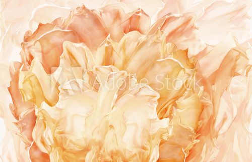 Fototapeta Abstract Fabric Flower Background, Artistic Floral Waving Cloth