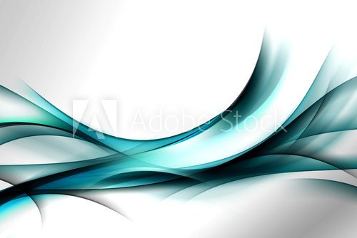 Fototapeta abstract fractal blue wave background