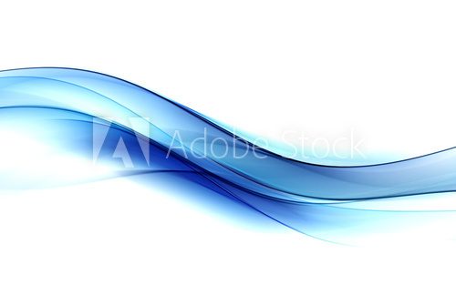 Fototapeta Abstract fractal design. Blue wave background