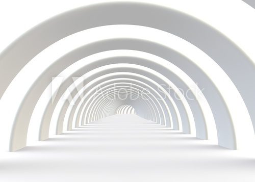 Fototapeta Abstract futuristic tunnel in a contemporary style