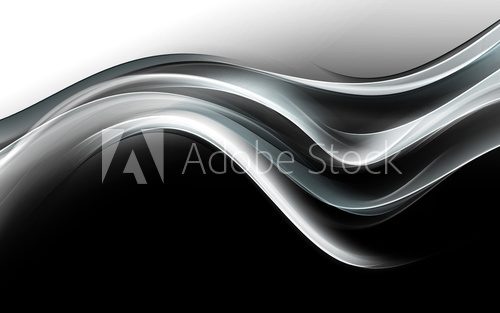 Fototapeta Abstract Gray Waves Art Background