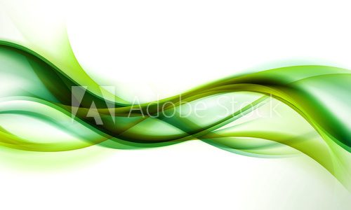Fototapeta abstract green wave background