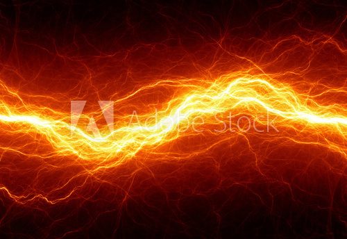 Fototapeta Abstract hot fire lightning