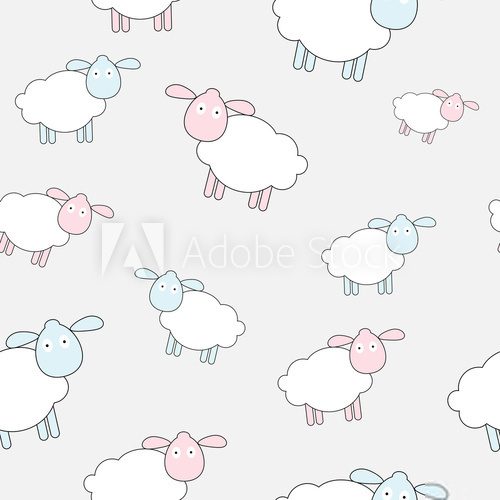 Fototapeta Abstract lamb seamless pattern background vector illustration