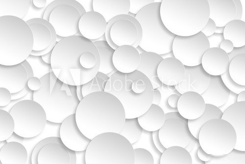 Fototapeta Abstract paper circle design silver background texture.