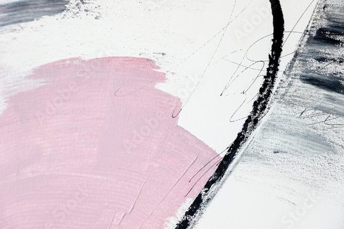 Fototapeta abstract pink and gray acrylic painting on canvas