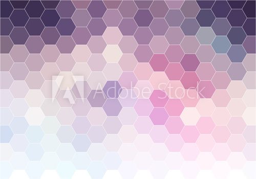 Fototapeta abstract pink hexagon background, vector