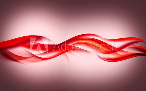 Fototapeta Abstract Red Wave