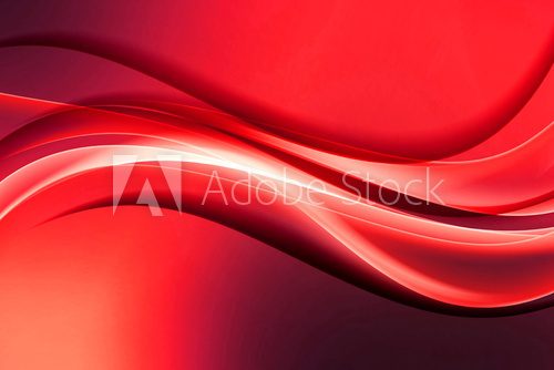 Fototapeta Abstract Red Waves Art Background