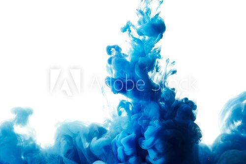 Fototapeta Abstract splash of blue paint