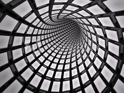 Fototapeta Abstract tunnel, 3D