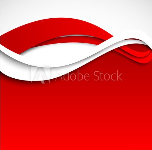 Fototapeta Abstract wavy red background