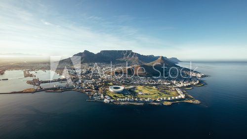 Fototapeta Aerial coastal view of Cape Town, South Africa
