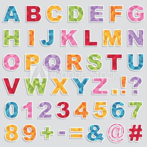 Fototapeta alphabet stickers