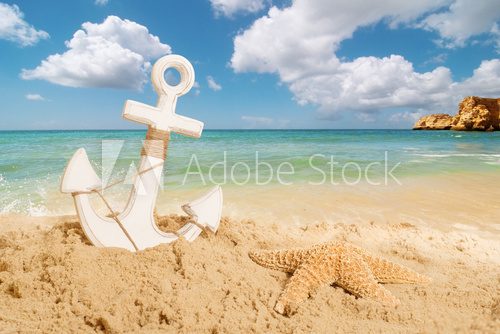 Fototapeta Anchor On The Beach