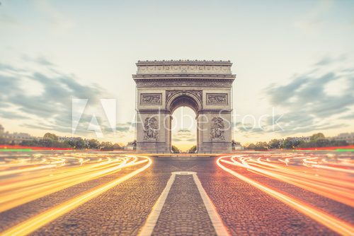 Fototapeta Arc de Triomphe or Arch of Triumph of the Star is one of the mos