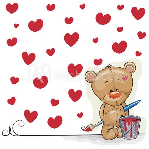 Fototapeta Artist Teddy Bear