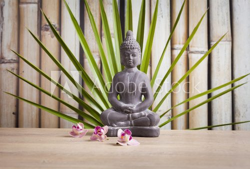 Fototapeta ayurveda symbols for relaxation and inner beauty 