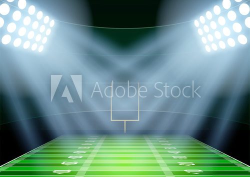 Fototapeta Background for posters night american football stadium in the