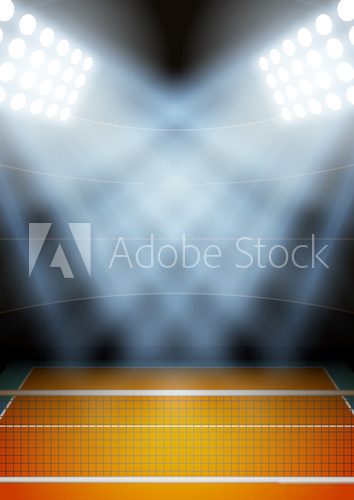 Fototapeta Background for posters night volleyball stadium