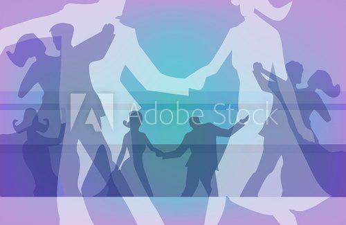 Fototapeta Ball dancing colorful background