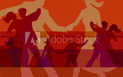 Fototapeta Ballroom dancing colorful background