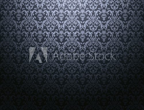 Fototapeta Barokowy ornament w srebrzystym blasku